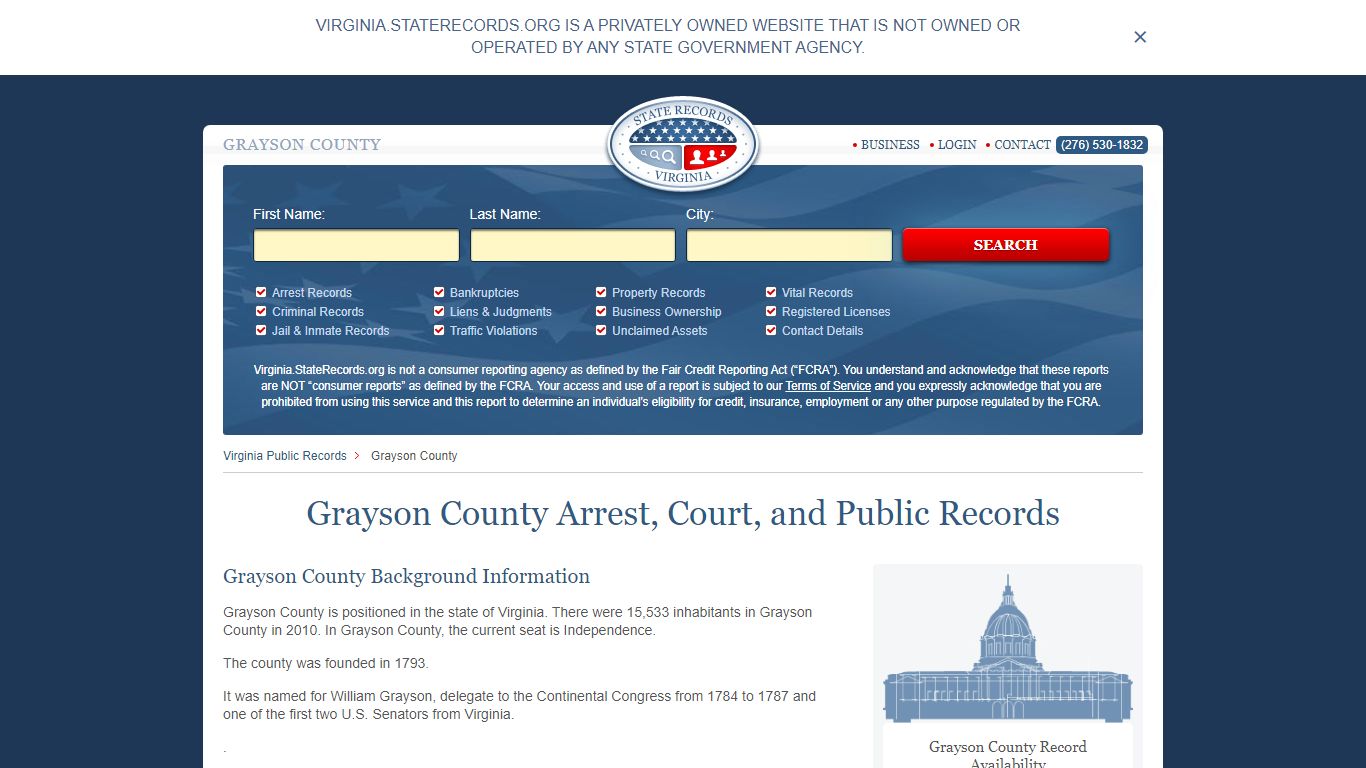 Grayson County Arrest, Court, and Public Records